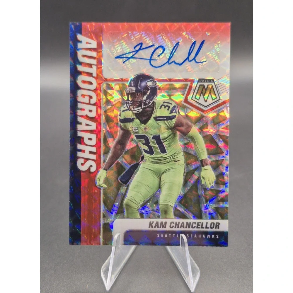 2021 Panini Kam Chancellor #A-KC Autographs Red Yellow Choice Mosaic Prizm SP